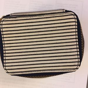 J. Crew Navy Stripe Jewelry Pouch